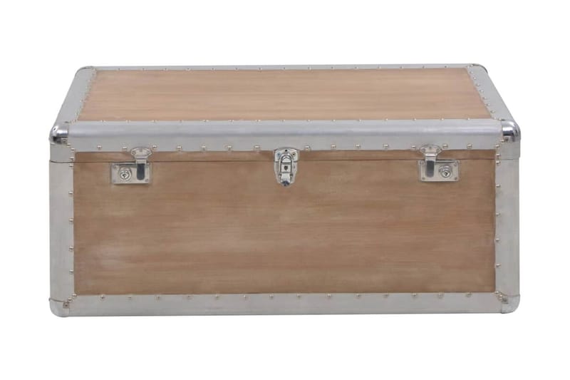 Opbevaringskasse I Massivt Grantræ 91 X 52 X 40 Cm Brun - Brun - Opbevaring - Opbevaringsmøbler - Kister