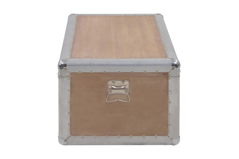 Opbevaringskasse I Massivt Grantræ 91 X 52 X 40 Cm Brun - Brun - Opbevaring - Opbevaringsmøbler - Kister