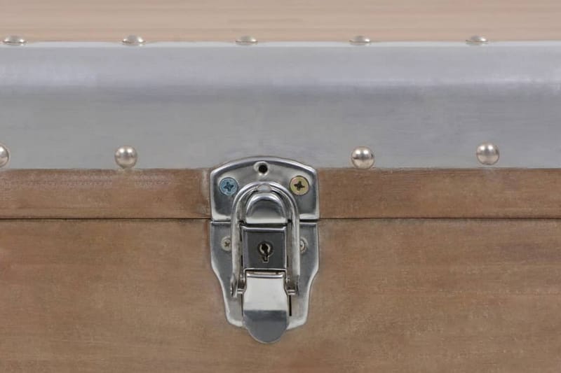 Opbevaringskasse I Massivt Grantræ 91 X 52 X 40 Cm Brun - Brun - Opbevaring - Opbevaringsmøbler - Kister