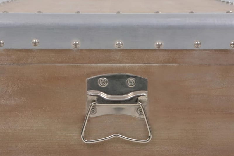 Opbevaringskasse I Massivt Grantræ 91 X 52 X 40 Cm Brun - Brun - Opbevaring - Opbevaringsmøbler - Kister