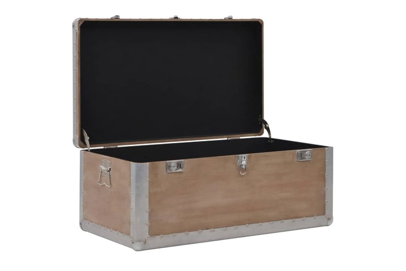 Opbevaringskasse I Massivt Grantræ 91 X 52 X 40 Cm Brun - Brun - Opbevaring - Opbevaringsmøbler - Kister