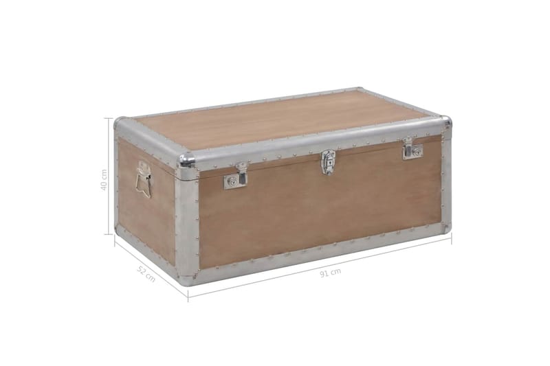 Opbevaringskasse I Massivt Grantræ 91 X 52 X 40 Cm Brun - Brun - Opbevaring - Opbevaringsmøbler - Kister