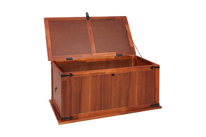 Opbevaringskiste 79 X 34 X 32 Cm Massivt Akacietræ - Brun - Opbevaring - Opbevaringsmøbler - Kister