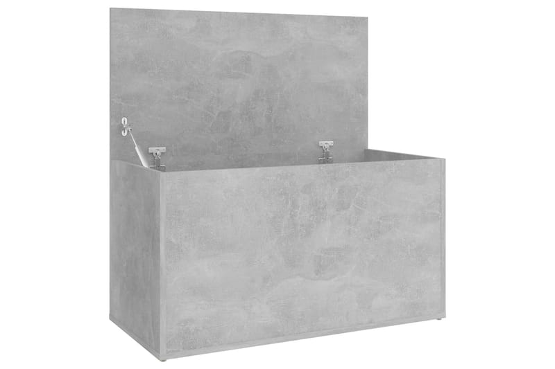 opbevaringskiste 84x42x46 cm spånplade betongrå - Grå - Opbevaring - Opbevaringsmøbler - Kister