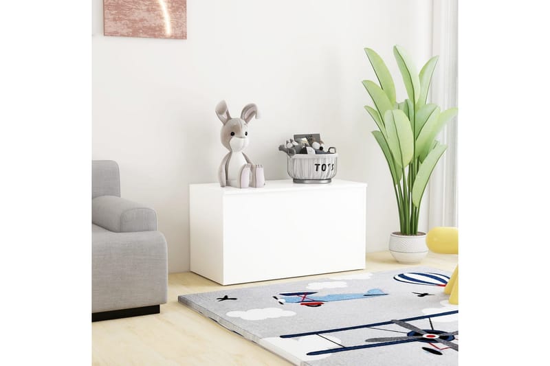 opbevaringskiste 84x42x46 cm spånplade hvid - Hvid - Opbevaring - Opbevaringsmøbler - Kister