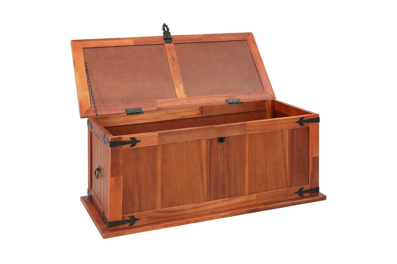 Opbevaringskiste 90 X 45 X 40 Cm Massivt Akacietræ - Brun - Opbevaring - Opbevaringsmøbler - Kister