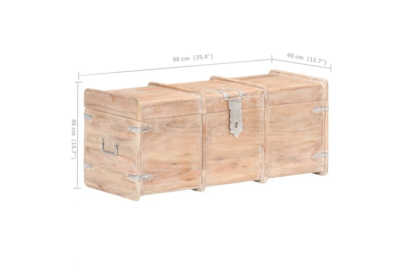Opbevaringskiste 90x40x40 cm massivt akacietræ - Opbevaring - Opbevaringsmøbler - Kister