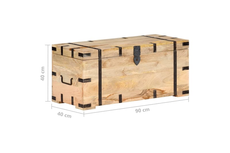 Opbevaringskiste 90X40X40 cm Massivt Mangotræ - Brun - Opbevaring - Opbevaringsmøbler - Kister