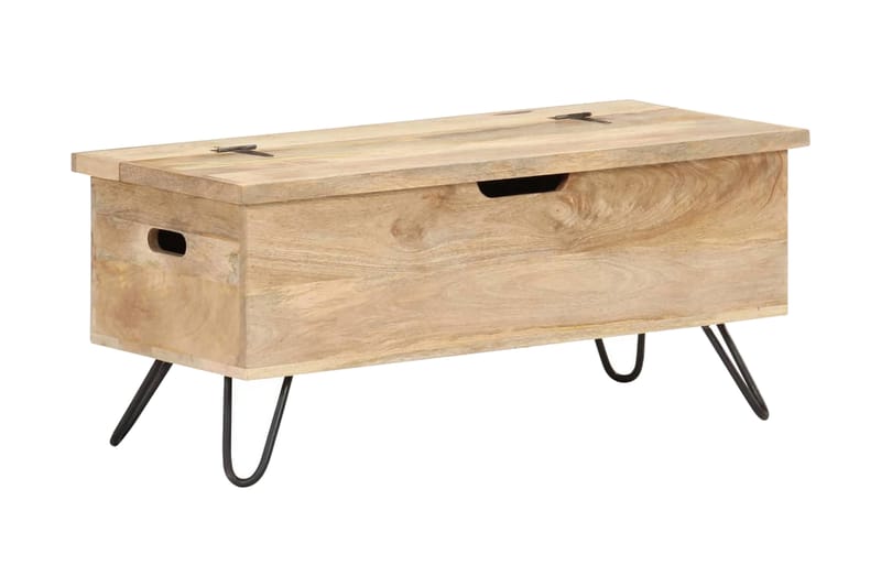 Opbevaringskiste 90X40X45 cm Massivt Mangotræ - Brun - Opbevaring - Opbevaringsmøbler - Kister