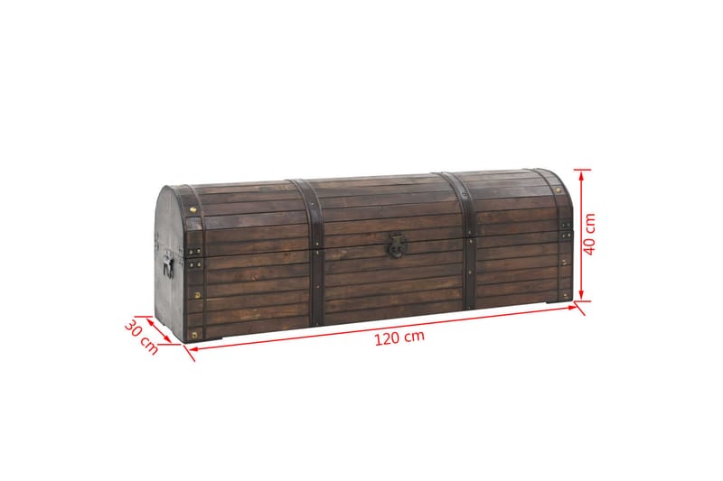 Opbevaringskiste Massivt Træ Vintagestil 120 X 30 X 40 Cm - Brun - Opbevaring - Opbevaringsmøbler - Kister