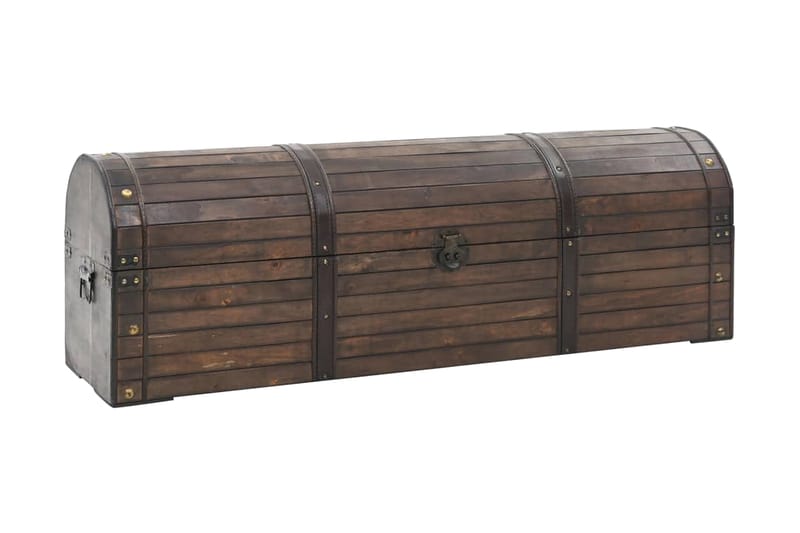Opbevaringskiste Massivt Træ Vintagestil 120 X 30 X 40 Cm - Brun - Opbevaring - Opbevaringsmøbler - Kister