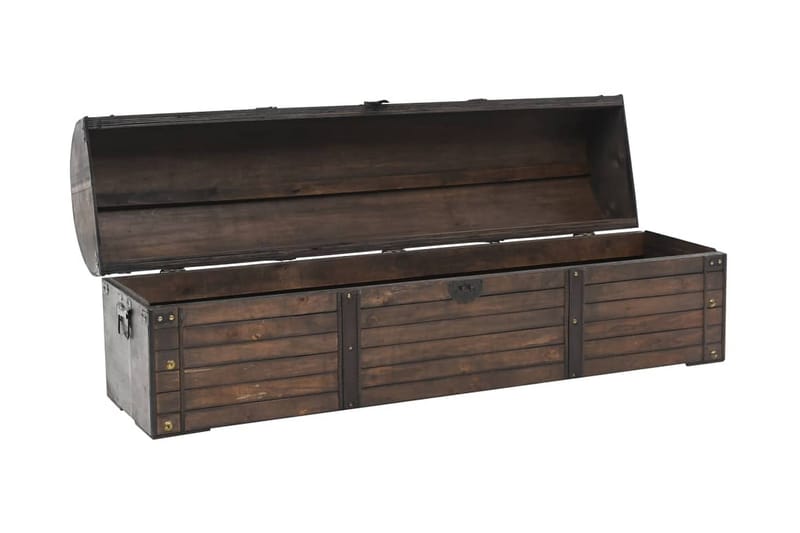 Opbevaringskiste Massivt Træ Vintagestil 120 X 30 X 40 Cm - Brun - Opbevaring - Opbevaringsmøbler - Kister