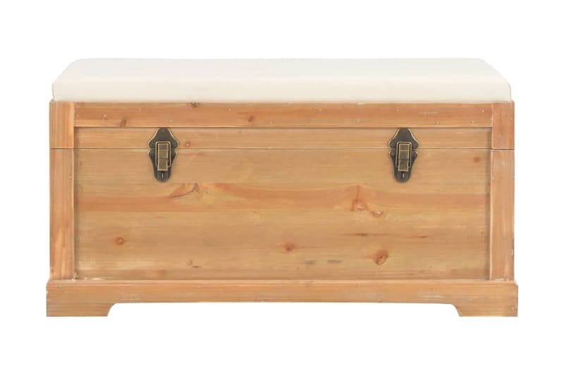Opbevaringskiste Med Hynde 80 X 40 X 40 Cm Mdf - Brun - Opbevaring - Opbevaringsmøbler - Kister