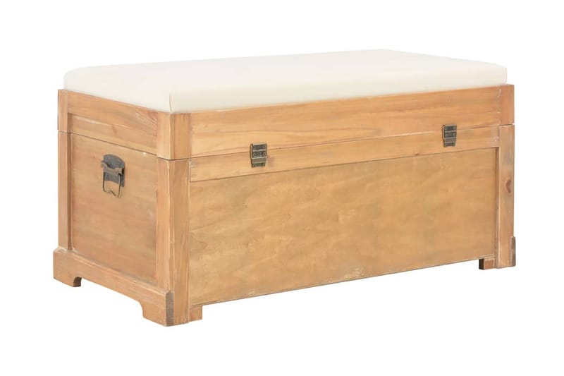 Opbevaringskiste Med Hynde 80 X 40 X 40 Cm Mdf - Brun - Opbevaring - Opbevaringsmøbler - Kister
