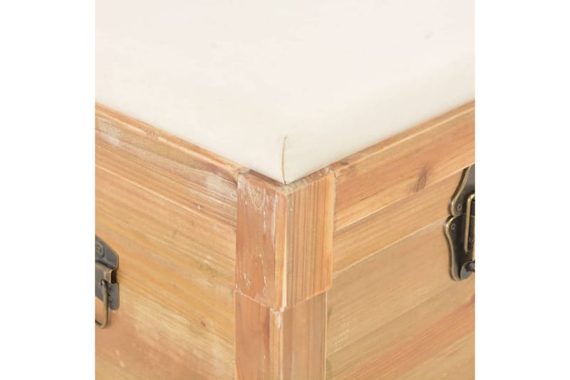 Opbevaringskiste Med Hynde 80 X 40 X 40 Cm Mdf - Brun - Opbevaring - Opbevaringsmøbler - Kister