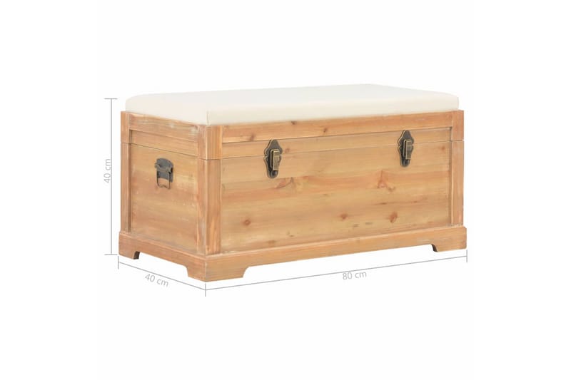 Opbevaringskiste Med Hynde 80 X 40 X 40 Cm Mdf - Brun - Opbevaring - Opbevaringsmøbler - Kister