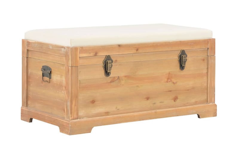 Opbevaringskiste Med Hynde 80 X 40 X 40 Cm Mdf - Brun - Opbevaring - Opbevaringsmøbler - Kister