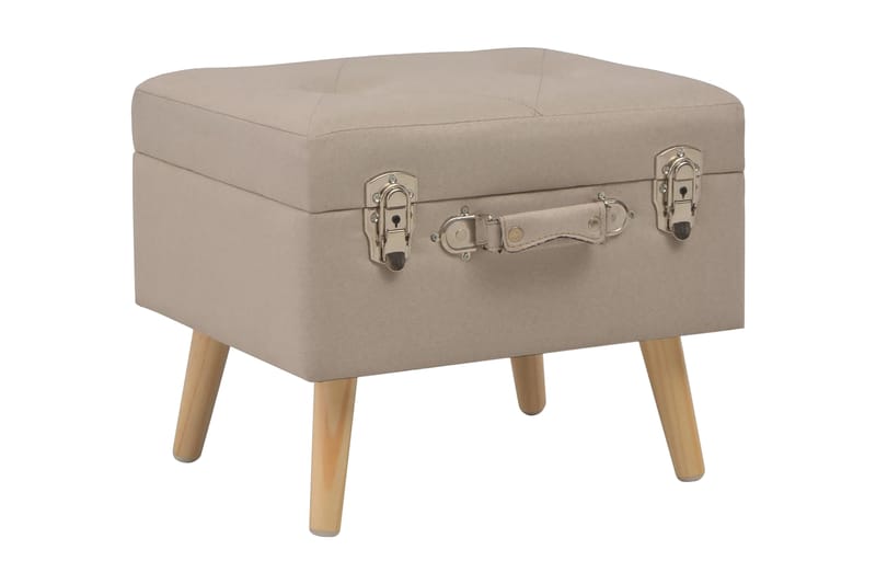 Opbevaringstaburet Stof 40 Cm Beige - Beige - Kister