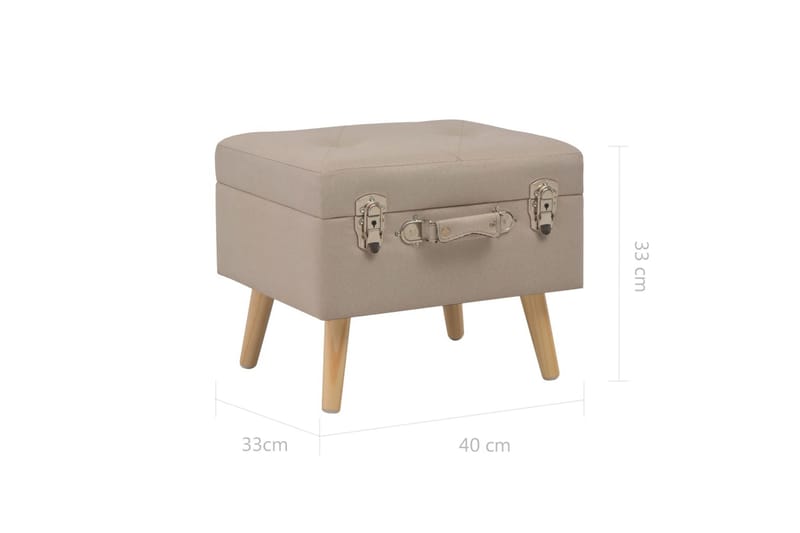 Opbevaringstaburet Stof 40 Cm Beige - Beige - Opbevaring - Opbevaringsmøbler - Kister