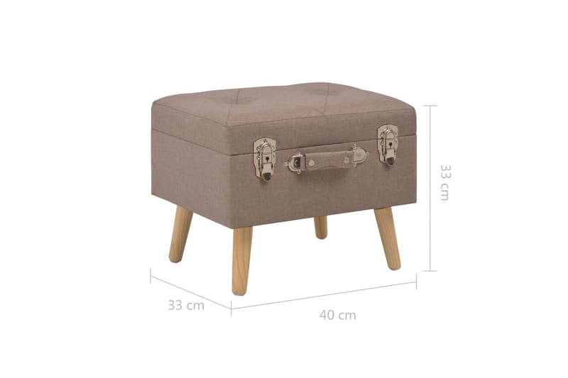 Opbevaringstaburet Stof 40 Cm Brun - Brun - Opbevaring - Opbevaringsmøbler - Kister