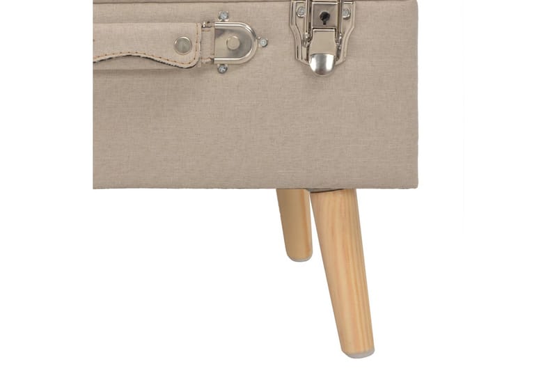 Opbevaringstaburetter 3 Stk. Stof Beige - Beige - Opbevaring - Opbevaringsmøbler - Kister