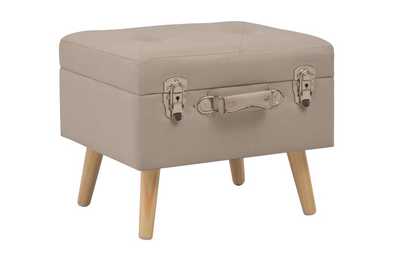Opbevaringstaburetter 3 Stk. Stof Beige - Beige - Opbevaring - Opbevaringsmøbler - Kister