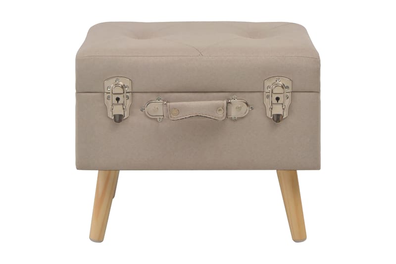 Opbevaringstaburetter 3 Stk. Stof Beige - Beige - Opbevaring - Opbevaringsmøbler - Kister