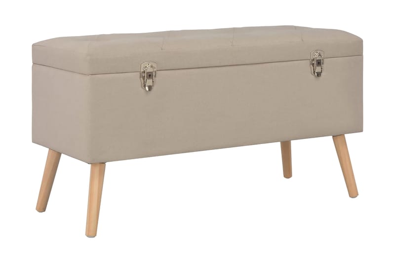 Opbevaringstaburetter 3 Stk. Stof Beige - Beige - Opbevaring - Opbevaringsmøbler - Kister