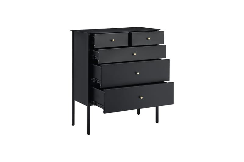 Rockvae Kommode 75 cm - Sort - Opbevaring - Opbevaringsmøbler - Kister