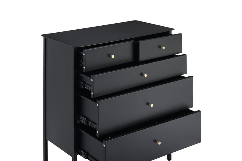 Rockvae Kommode 75 cm - Sort - Opbevaring - Opbevaringsmøbler - Kister