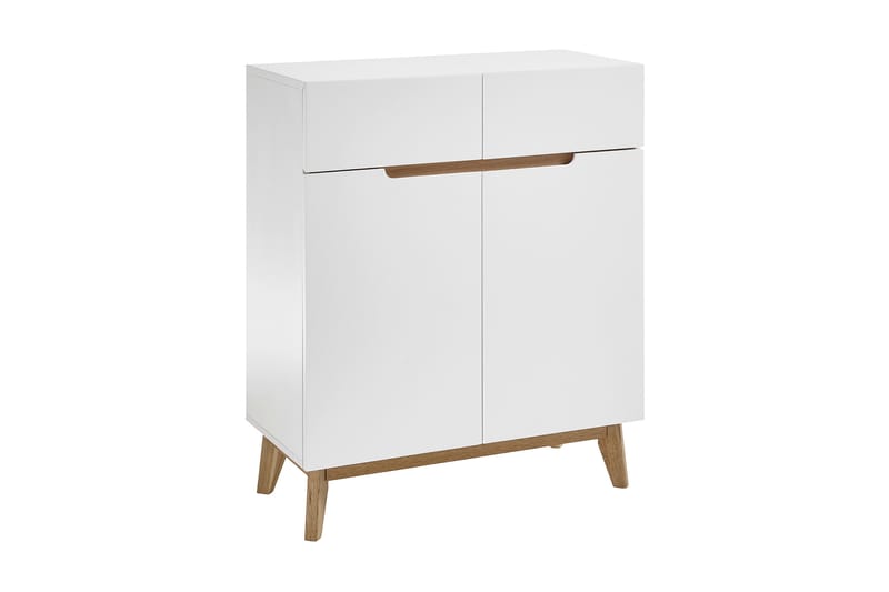 Siraaj Foyerkiste 85 cm - Hvid/Eg - Opbevaring - Opbevaringsmøbler - Kister