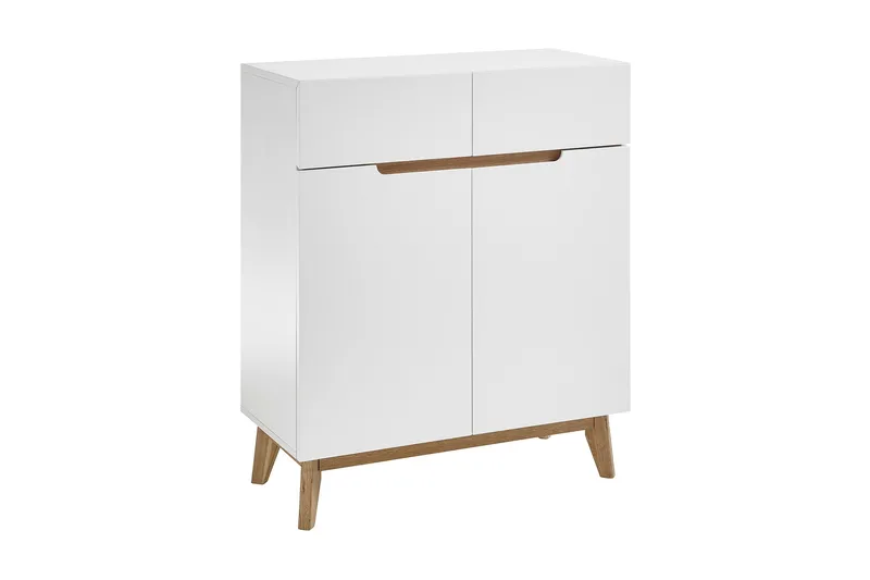 Siraaj Foyerkiste 85 cm, Hvid/Eg