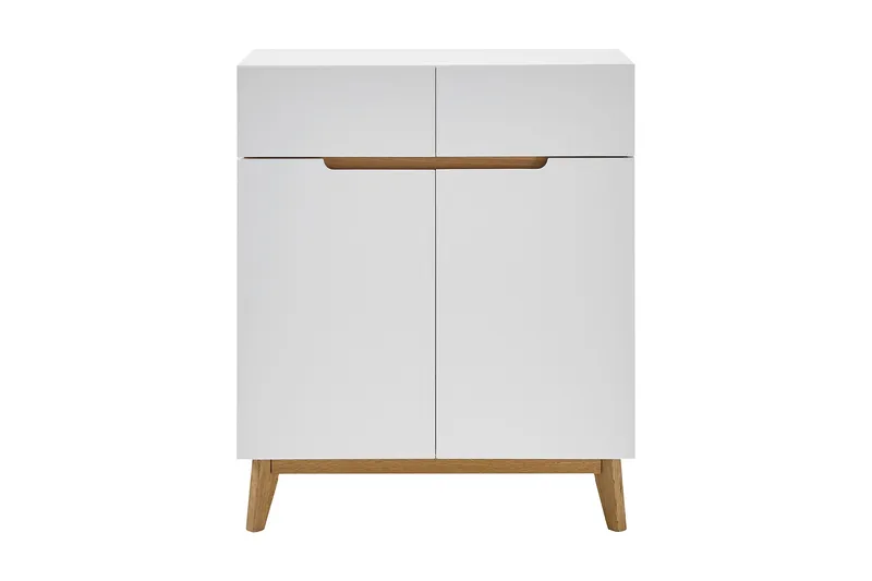 Siraaj Foyerkiste 85 cm - Hvid/Eg - Opbevaring - Opbevaringsmøbler - Kister