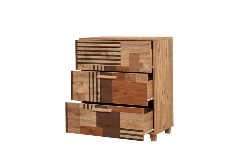 Leva Kommode 80x95 cm Brun - Hanah Home - Opbevaring - Opbevaringsmøbler - Kommode - Entrékommode