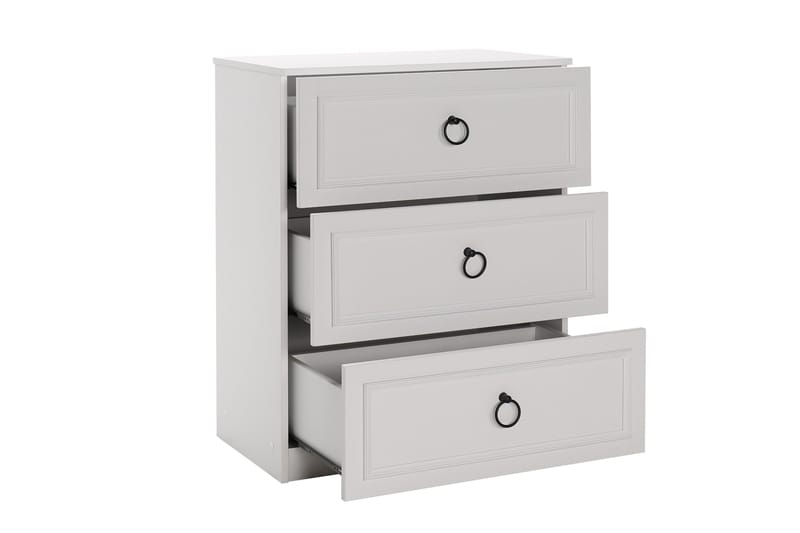 Ajra Kommode 72x93 cm Hvid - Hanah Home - Opbevaring - Opbevaringsmøbler - Kommode - Entrékommode