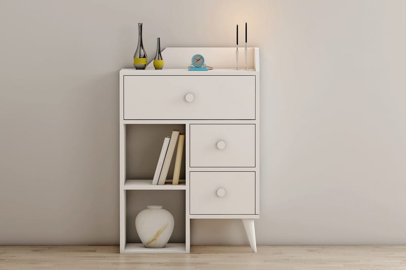 Hafing Kommode 64x94,6 cm Hvit - Hanah Home - Opbevaring - Opbevaringsmøbler - Kommode - Entrékommode