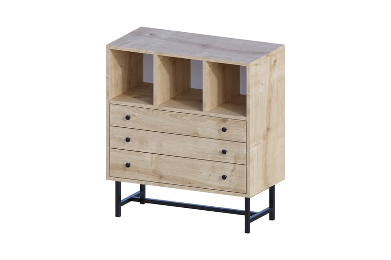 Carla Kommode 80x40 cm Brun - Hanah Home - Opbevaring - Opbevaringsmøbler - Kommode - Entrékommode