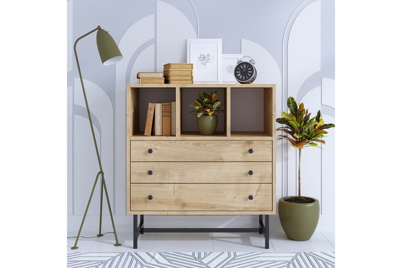 Carla Kommode 80x40 cm Brun - Hanah Home - Opbevaring - Opbevaringsmøbler - Kommode - Entrékommode