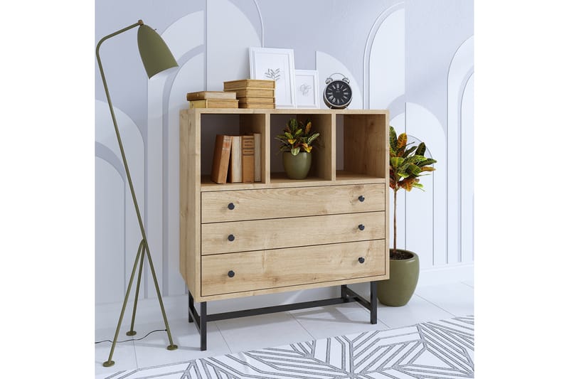 Carla Kommode 80x40 cm Brun - Hanah Home - Opbevaring - Opbevaringsmøbler - Kommode - Entrékommode