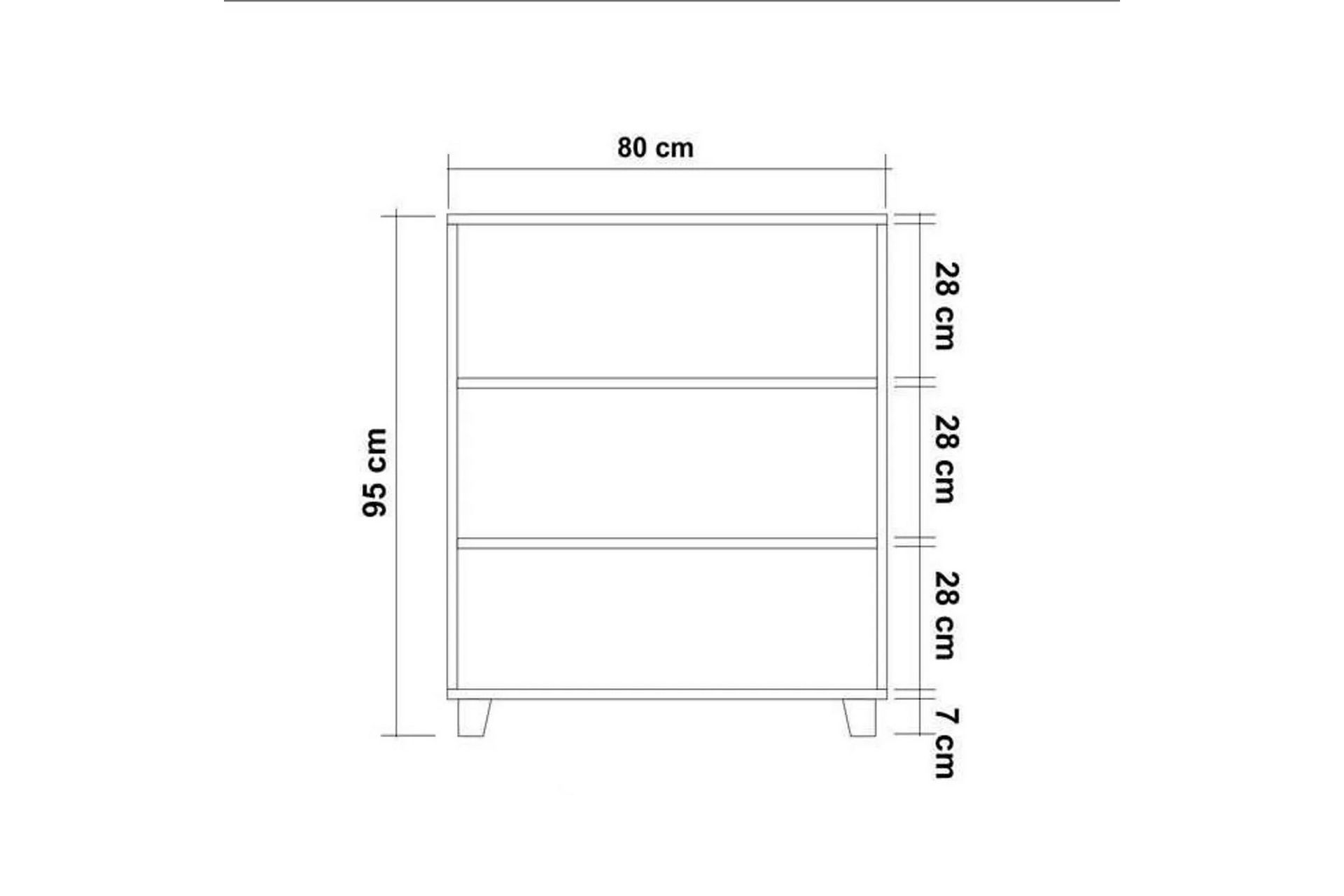 Leva Kommode 80x95 cm Brun - Hanah Home - Opbevaring - Opbevaringsmøbler - Kommode - Entrékommode