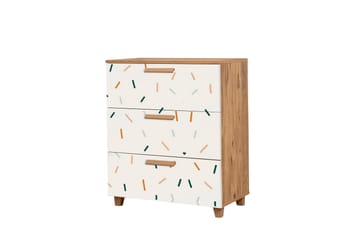Leva Kommode 80x95 cm Brun/Hvid