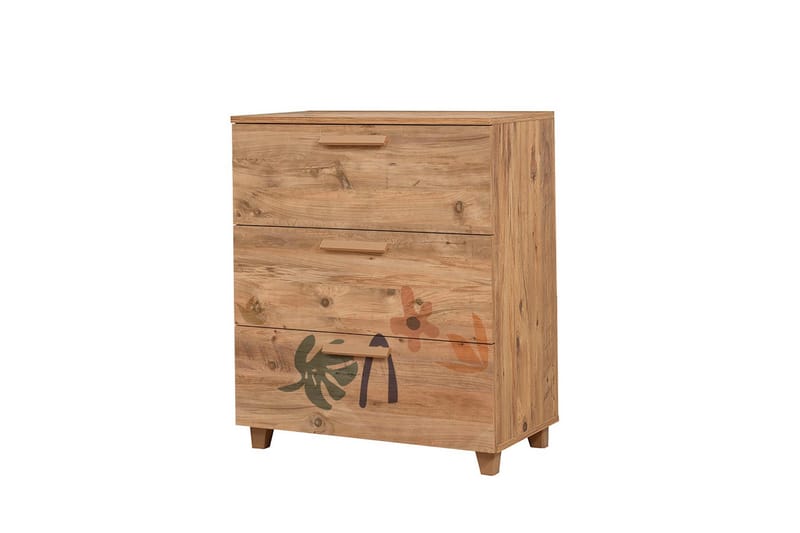 Leva Kommode 80x95 cm Brun - Hanah Home - Opbevaring - Opbevaringsmøbler - Kommode - Entrékommode