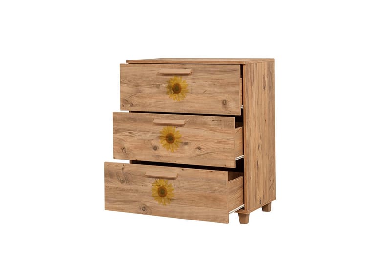 Leva Kommode 80x95 cm Brun - Hanah Home - Opbevaring - Opbevaringsmøbler - Kommode - Entrékommode