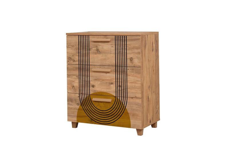 Leva Kommode 80x95 cm Brun - Hanah Home - Opbevaring - Opbevaringsmøbler - Kommode - Entrékommode