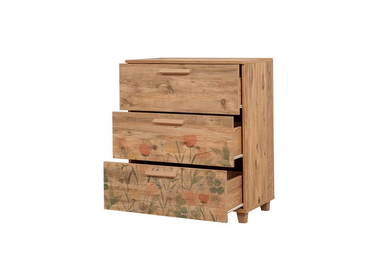 Leva Kommode 80x95 cm Brun - Hanah Home - Opbevaring - Opbevaringsmøbler - Kommode - Entrékommode