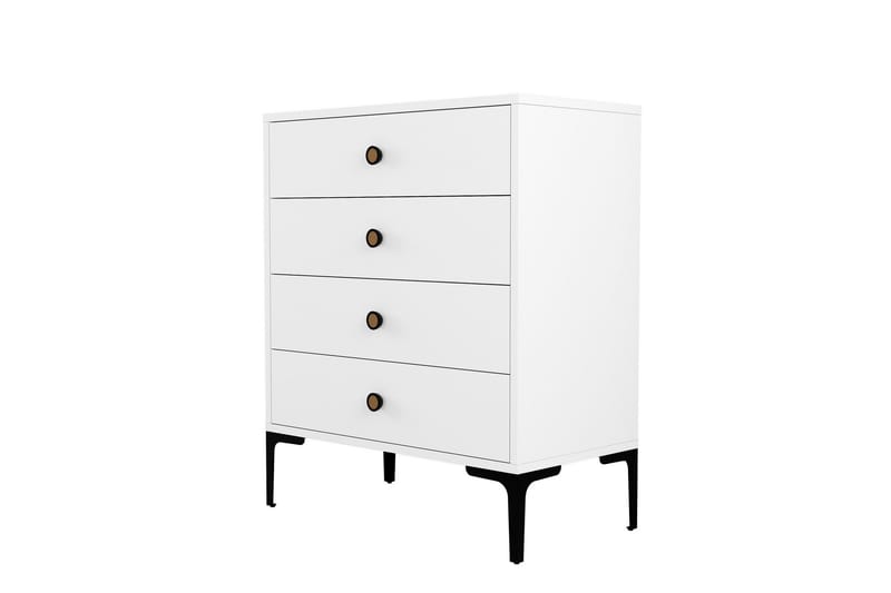 Ameias Kommode 76x90,7 cm Hvid - Hanah Home - Opbevaring - Opbevaringsmøbler - Kommode - Entrékommode