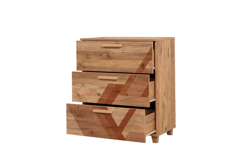 Leva Kommode 80x95 cm Brun - Hanah Home - Opbevaring - Opbevaringsmøbler - Kommode - Entrékommode