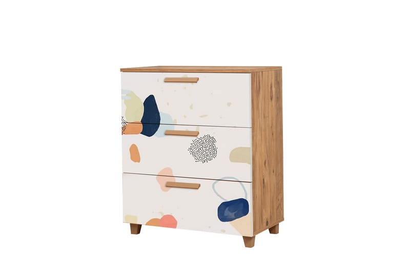 Leva Kommode 80x95 cm Brun/Hvid - Hanah Home - Opbevaring - Opbevaringsmøbler - Kommode - Entrékommode