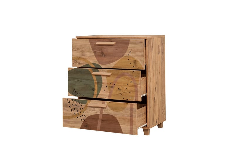 Leva Kommode 80x95 cm Brun - Hanah Home - Opbevaring - Opbevaringsmøbler - Kommode - Entrékommode