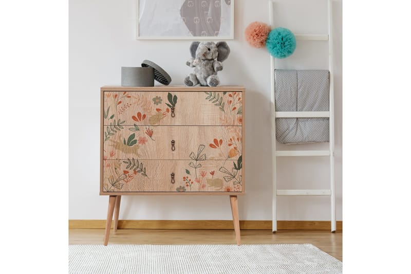 Bertoaria Kommode 80x89 cm Brun - Hanah Home - Opbevaring - Opbevaringsmøbler - Kommode - Entrékommode